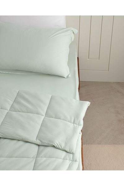 Madame Coco İlus Single Bamboo Comforter Set - Mint Green