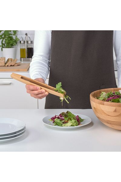 IKEA Ostbit 
 Tongs for Serving, Bamboo, 24 cm