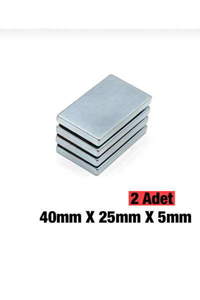 AYMAGNET 40x25x5 Mm Neodyum Mıknatıs - 2 Adet