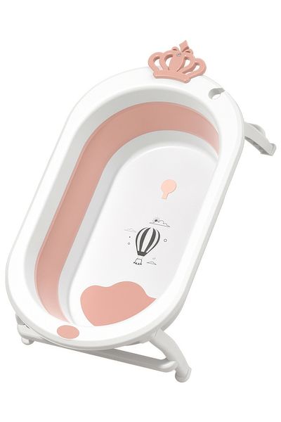 RENOVO Foldable Bathtub Portable Baby Bath Tub for Toddler Collapsible Foldable Bathtub For kids, Pink