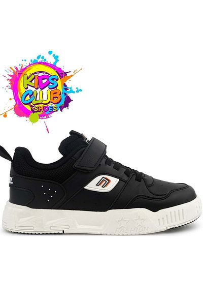KCMN Cool Prax Sneaker Talpă Ortopedică Pantofi Sport Unisex Copii NEGRU-ALB