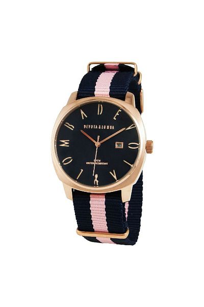 Devota & Lomba Ceas unisex Dl008mspbl-pk-03albastru roz (Ø 42 mm)