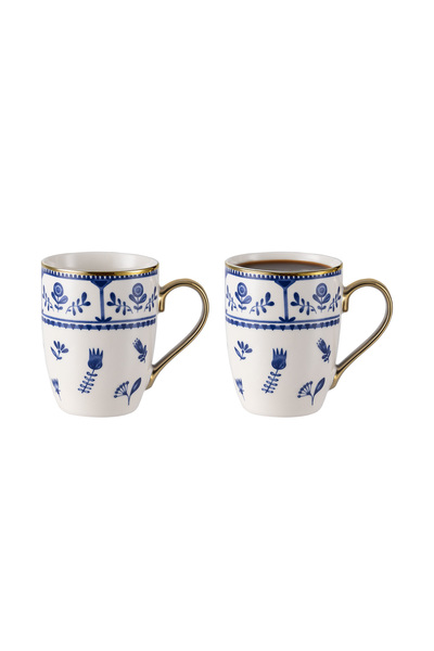 Madame Coco Lori Mug - Blue/White - 360 ml