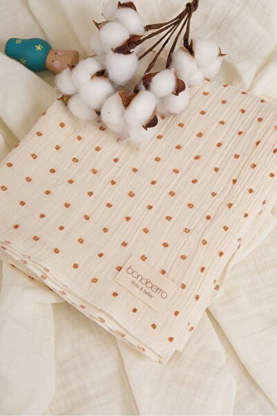 Bondberro Çok Amaçlı Müslin Örtü & Battaniye 2 Katlı %100 Pamuk XL  Boy 100 X 85 Cm