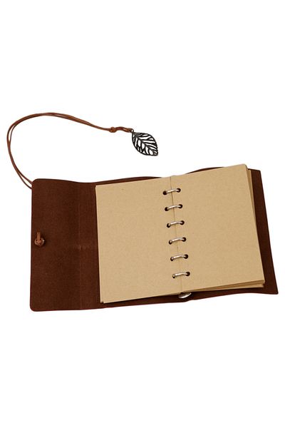 Wolawood Leather Cover Notebook – Vintage, Special Handmade, Unlined Diary, Agenda, Souvenir, Travel Note Book