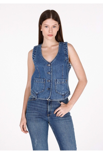 Colin's Vestă albastră pentru femei Slim Fit