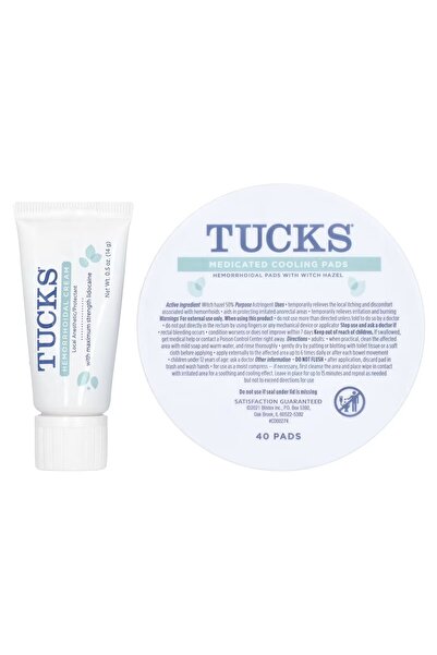 Tucks TAX Medical Cooling Kit for Hemorrhoids and Postpartum Women,40Wipes+Hemorrhoid Treatment Cream