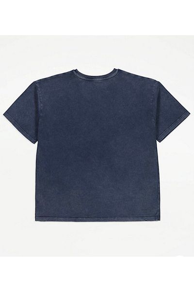 Çipil Set de tricou și jambiere spălate de culoare albastră