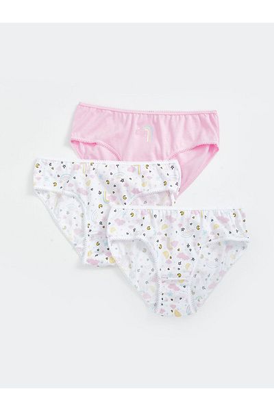 LC Waikiki New Season Printed Girl's Panties 3 Pack - S54536Z4