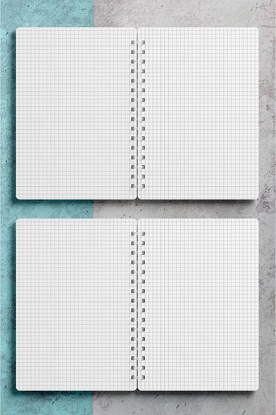Miona A5 Spiral Hardboard Cover 120 Sheets Squared School Notebook, Notebook