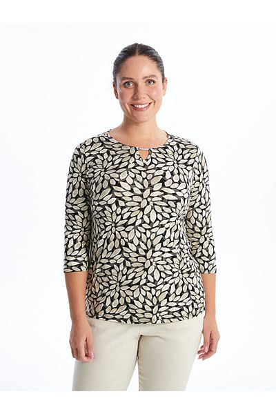 LC Waikiki Tricou de damă cu decolteu rotund de sezon nou - S55012Z8