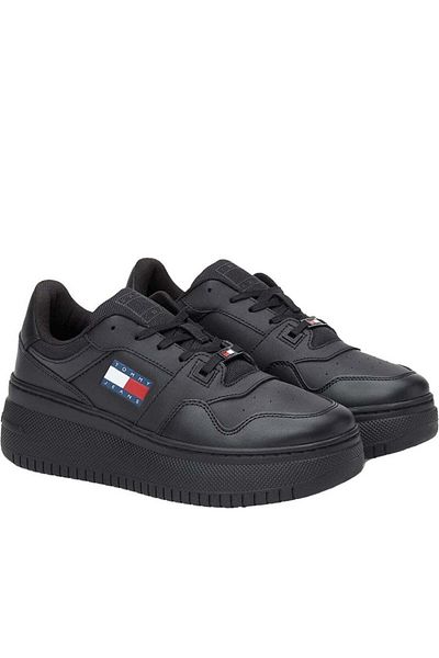 Tommy Jeans Black Trainers Womens Shoes