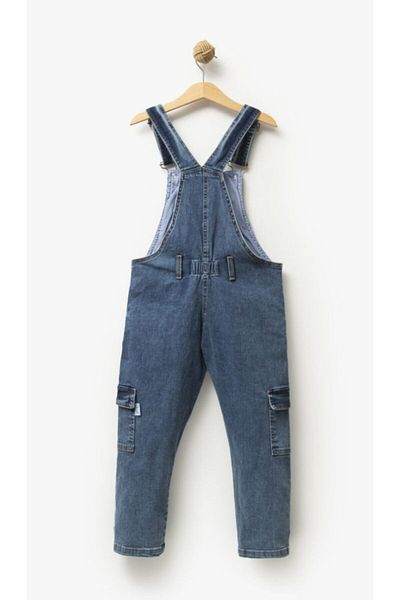 Ufuk Çizgisi Unisex 5-8 Years Old Denim Salopette