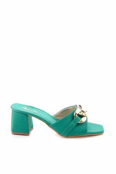 Bambi Matte Green Women's Slippers K04124001109