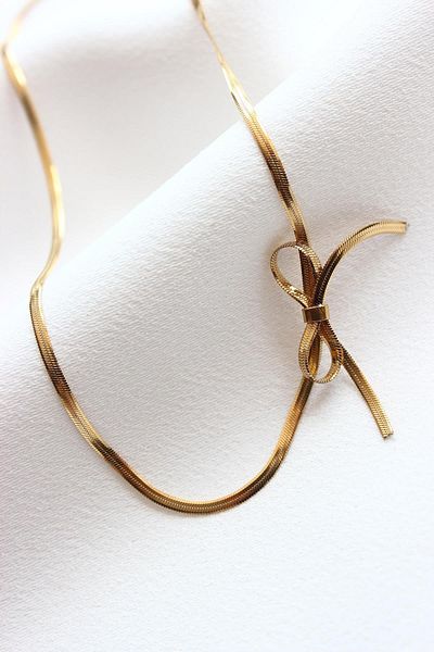 CelikTicarett 316L Stainless Steel Necklace Italian Chain Bow Steel Necklace - Non Tarnish Necklace - Antiallergic
