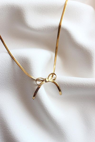 CelikTicarett 316L Stainless Steel Necklace Italian Chain Bow Steel Necklace - Non Tarnish Necklace - Antiallergic