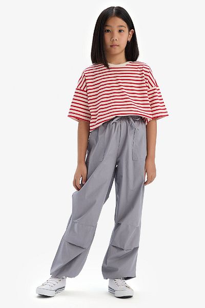 DeFacto Girl's Parachute Jogger Leg Cotton Trousers D7606A825Sm