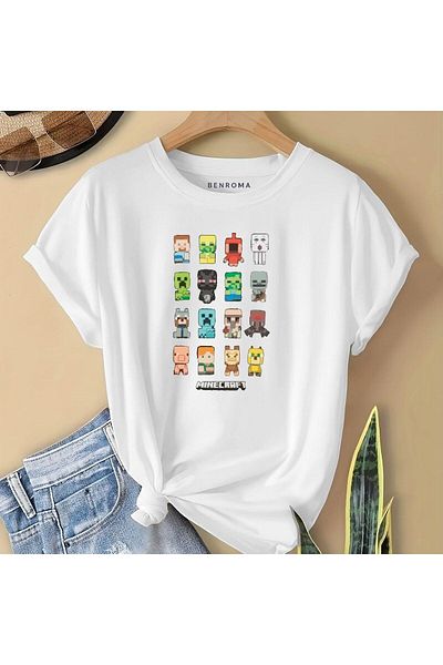 BENROMA 1 tricou este un cadou pentru achiziții de 6 și mai sus în coș - tricou pentru copii imprimat cu personaje de desene animate