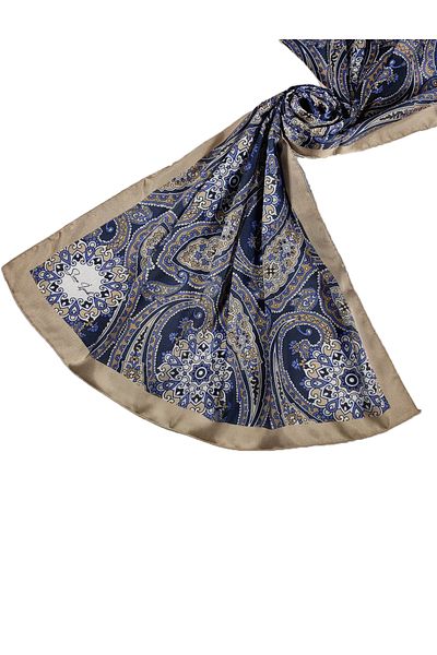 mim eşarp Sina Silk Ethnic Patterned Jan Jan Shawl 75X190 cm