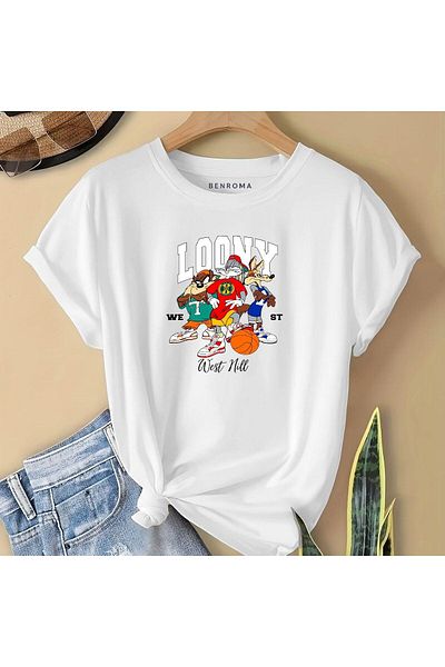 BENROMA 1 tricou este un cadou pentru achiziții de 6 și mai sus în coș - tricou pentru copii imprimat cu personaje de desene animate