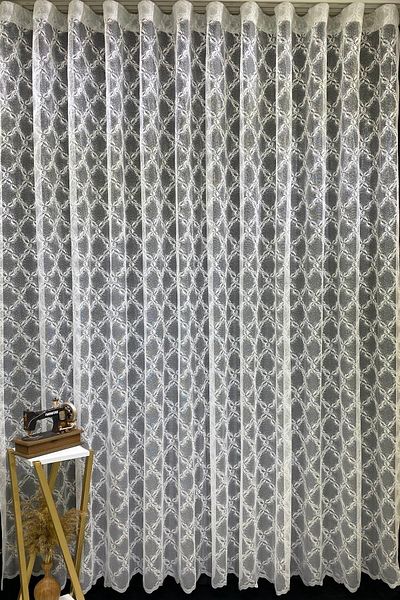farbateks Seher Knitted Tulle Curtain - S Pleat Crown Es Tulle Curtain
