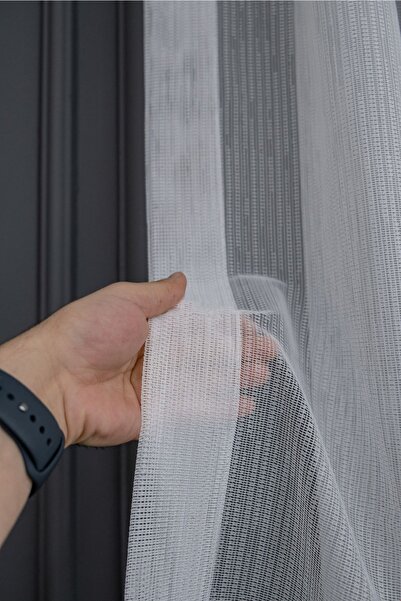 Taç Farbateks Planting My Mist Pattern Does Not Want Iron Model Design 2 Layers Pilei Tulle Curtain