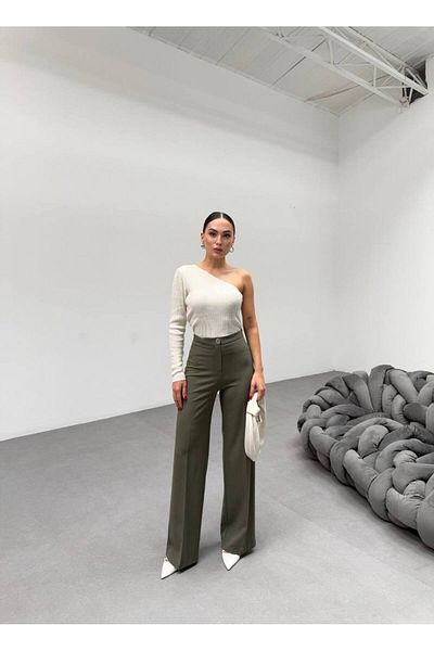JANSO GROUP -pantaloni largi din țesătură pentru femei