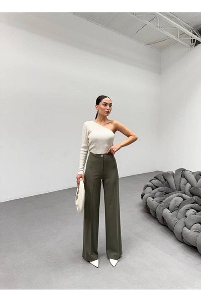 JANSO GROUP -pantaloni largi din țesătură pentru femei