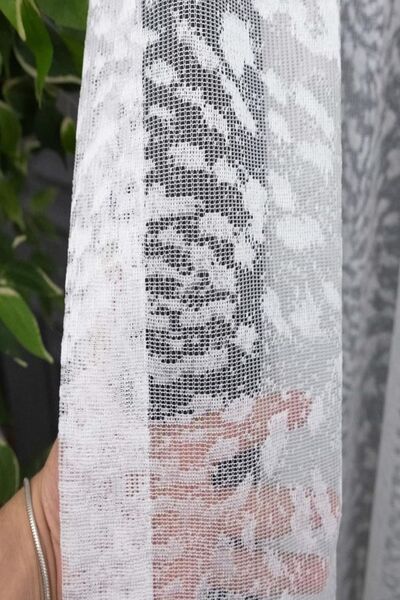 farbateks Κουρτίνα από τούλι με πλισέ 1/2 στρώσης με σχέδιο καρδέλεν, χωρίς σιδερώματος, χωρίς ζαρώματα