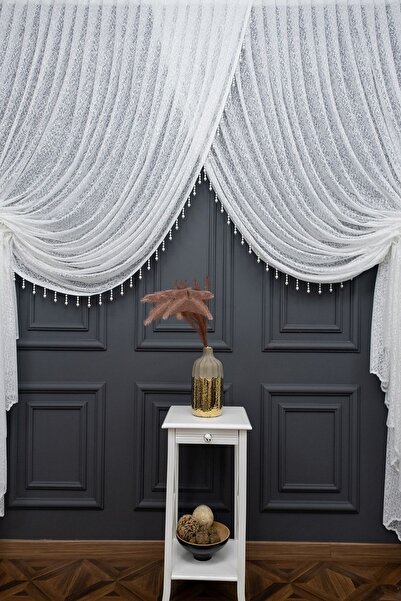 Taç Farbateks Dikim Ilisyon Boncuklu Kruvaze Yanki Tiyatro Tül Perde