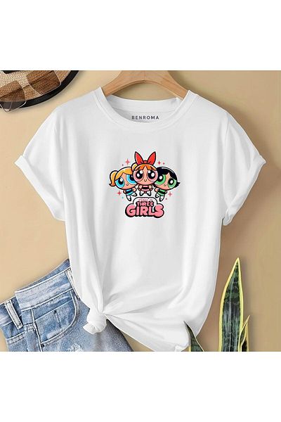BENROMA 1 tricou este un cadou pentru achiziții de 6 și mai sus în coș - Tricou pentru copii cu imprimeu pentru fete
