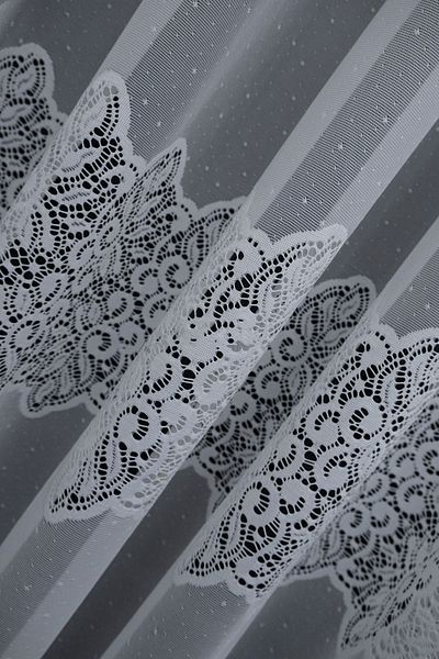 Taç Farbateks Planting Ara Damask Design New Model Does Not Want Ironing Non-Wrinkle 2 Layers Pleated Tulle Curtain