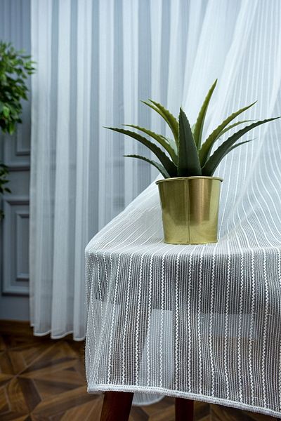 farbateks Twisted Line Twinkling Glitter Striped Shiny Sparkling Rope Tulle 1/2layer Pleated Tulle Curtain
