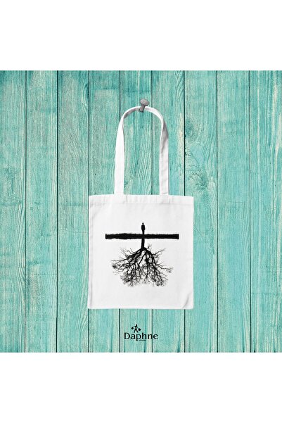 Daphne Organic Cloth Bag // Raw 220 g Gabardine Fabric // Abstract, Philosoph...