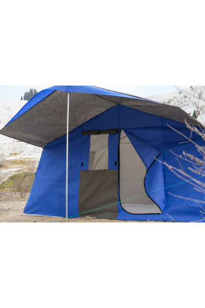 Genel Markalar Kapı Sineklikli 3t0 Double Kamp Çadırı 6-8 Kişilik