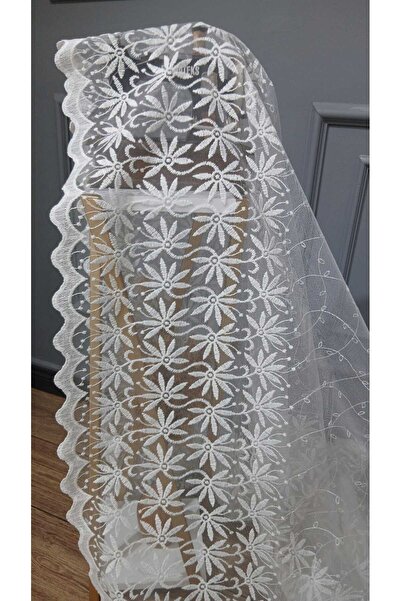 farbateks Brode Embroidery New Eco Series All Pattern Ivy 3 Layers Pleated Tulle Curtain