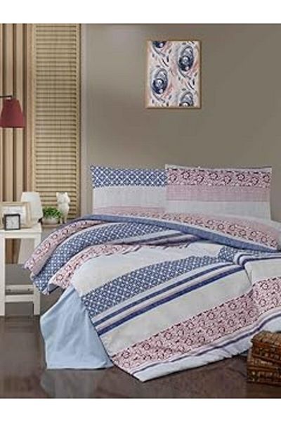 Mu Art Ahşap Mulberry Reina Duvet Cover Set Double Bed Sheet with Elastic