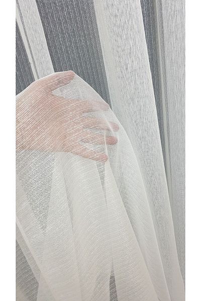 farbateks Thin Striped New Fashion Tulle Curtain 3 Layers Pleated Tulle Curtain