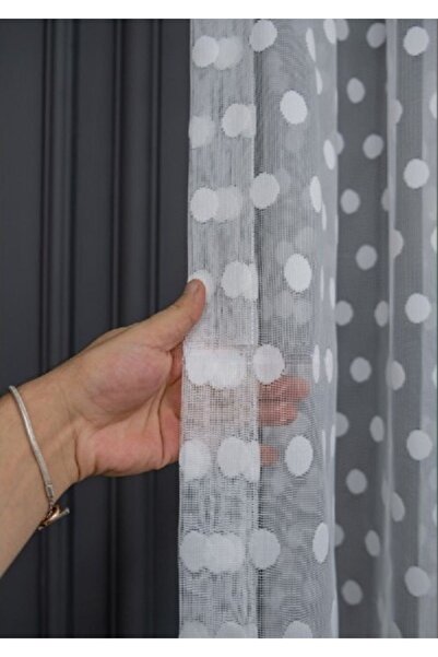 farbateks Round Circle 2 Layer Pleated Tulle Curtain - Heeled