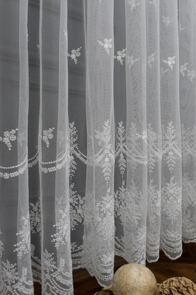 farbateks Grek Spread Embroidered Design Elegant New Fashion Pattern 2 Layers Pleated Tulle Curtain