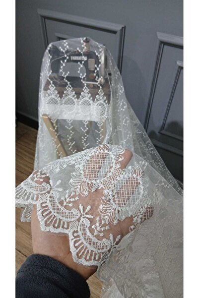 farbateks Brode Embroidery New Eco Series All Pattern Mirror New 2Ply Pleated Tulle Curtain