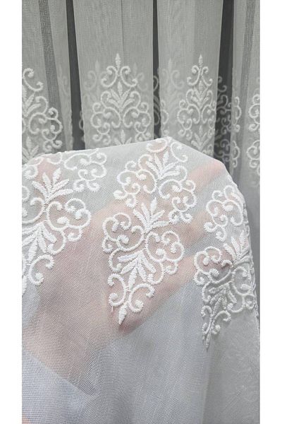 farbateks Ttm Damask Pattern Design Non-Wrinkle Iron Don't Want Tulle 1e 3layer Tight Pleated Tulle Curtain