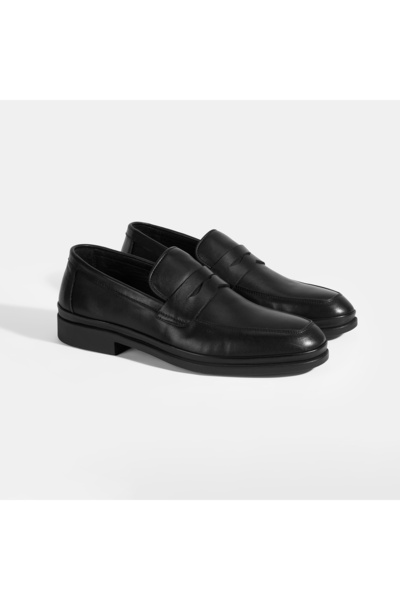 Desa Мъжки черни кожени мокасини Comfort
