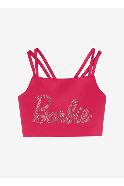 Barbie Taşlı Pembe Kız Çocuk Bluz BRB5SG-BLZ6008