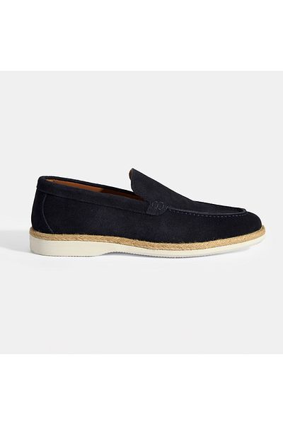 Desa Saromi Navy Blue Men's Suede Casual Shoes