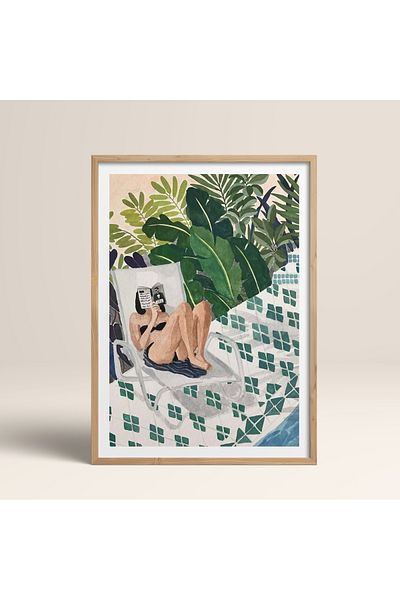 HOMEPACK Единична картина в дървена рамка, единичен плакат, картина TK/996