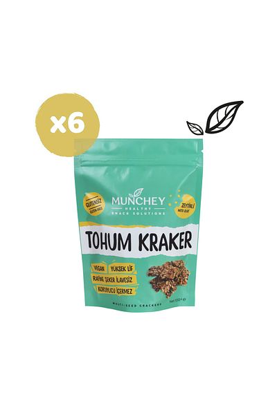 MUNCHEY 100 Gr 6 Pack Olive Seed Crackers