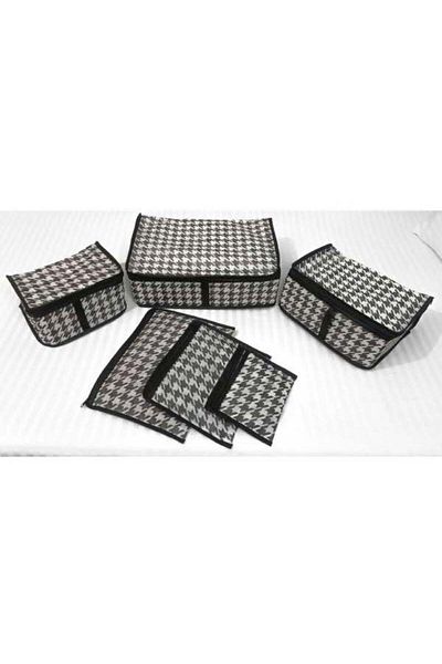 DEMİROĞLU EV TEKSTİL Suitcase Organizer Suitcase Organizer. Goose Foot Pattern.