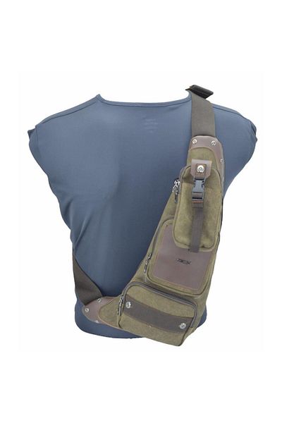 ÇÇS Ccs Canvas Fabric Backpack Body Bag Black