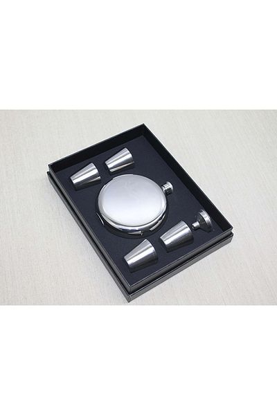 HEPBİMODA 4 Shot Glass Flask Set Flask Gift Set 9 oz Flask
